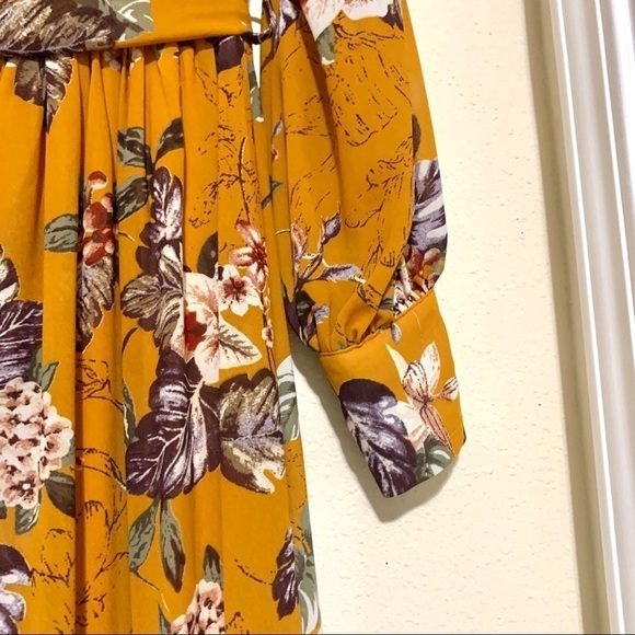 FASHION NOVA•NWOT mustard tropical maxi dress - Picture 10 of 11